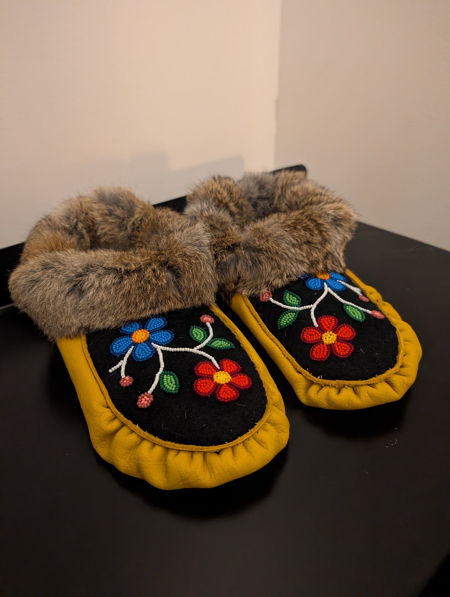 Floral moccasins