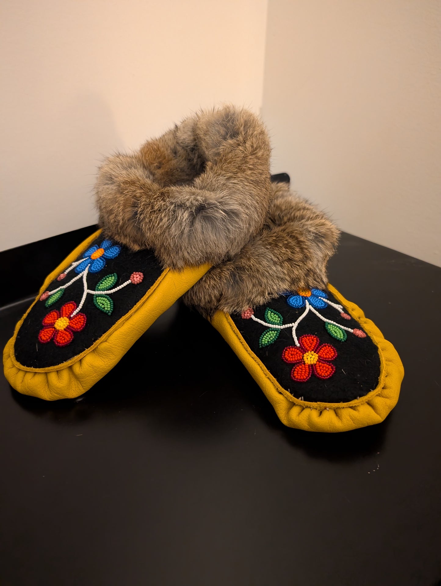 Floral moccasins